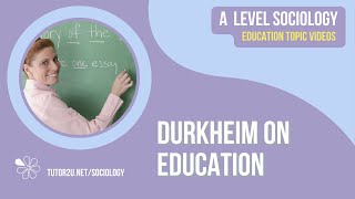 Durkheim on Education  A Level Sociology  Education [upl. by Bea478]