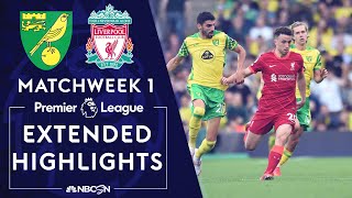 Norwich City v Liverpool  PREMIER LEAGUE HIGHLIGHTS  8142021  NBC Sports [upl. by Ahsinyd]