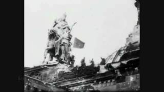 Soviet Flag over the Reichstag Building 1945 [upl. by Ecirtnuahs]