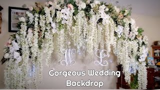 DIY 10 ft Wedding Floral DecorPhoto Backdrop [upl. by Eillat]