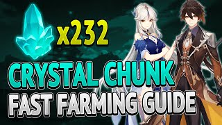 CRYSTAL CHUNK ALL Locations FAST FARMING ROUTE  Genshin Impact 25 [upl. by Merrie]