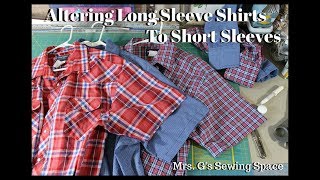 Altering Long Sleeves into Short Sleeves  TUTORIAL [upl. by Zeb45]