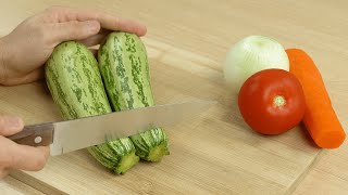 2 CALABACINES 2 TOMATES Y LA CENA ESTÁ LISTA ¡RECETA EN 10 MINUTOS [upl. by Nahgem]