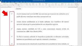 Viñetas en Word Alineación de las viñetas tipos y ejemplos [upl. by Harewood372]