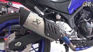 2020 Yamaha MT25 OEM VS aftermarket exhaust sound comparison [upl. by Ecnerewal116]