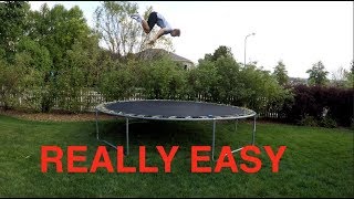 5 EASY TRAMPOLINE TRICKS FOR BEGINNERS [upl. by Tadashi]