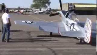 P51D Mustang First Flight 23 scale  Camera Stabilized Version [upl. by Sitnerp479]