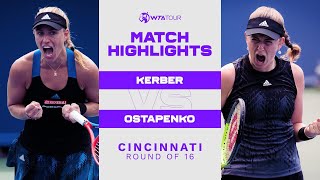 Angelique Kerber vs Jelena Ostapenko  2021 Cincinnati Round of 16  WTA Match Highlights [upl. by Omor]