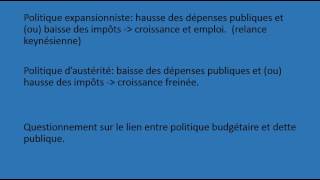 la politique budgétaire [upl. by Roch]