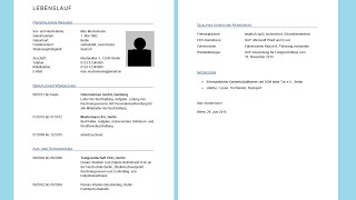 Lebenslauf in Word erstellen  professioneller Lebenslauf Tabellarisch Tutorial Vorlage [upl. by Rayner48]