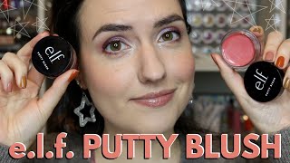 NEW elf Putty Blush  Swatches Application Demo  Review [upl. by Araek]