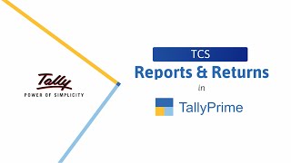 How to Generate TCS Reports and Returns in TallyPrime  TallyHelp [upl. by Barhos]