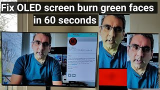 Fix OLED TV screen burn in 60 seconds  no green faces Shorts [upl. by Simonsen]