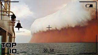 Top 10 Scariest Tsunamis Caught On Camera [upl. by Timmi964]