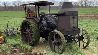 Plowing with A 1924 Rumely H 1630 tractor [upl. by Enayr]