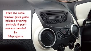 Ford Ka quick radio removal guide 2007 onwards all models [upl. by Clayton]