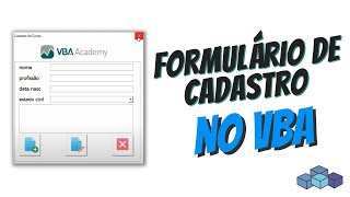 Criar formulário de Cadastro Completo  VBA [upl. by Elocn]