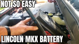 2016 2020 Lincoln MKX Battery Replace How to 2017 2018 2019 [upl. by Hedi]