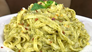 CREAMY PESTO PASTA RECIPE [upl. by Aineg]