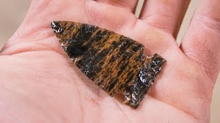 How to Flint Knap an Obsidian Arrowhead [upl. by Honora]