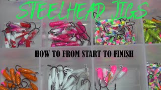 MAKING STEELHEAD JIGS  Step by step from start to finish [upl. by Benil]