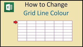 How to Change Grid Line Colour in Excel [upl. by Anaujd]