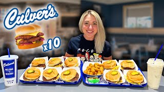 CULVERS DOUBLE DELUXE BUTTER BURGER CHALLENGE [upl. by Birkle42]