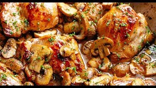 Garlic Mushroom Chicken Thighs [upl. by Wolfson500]