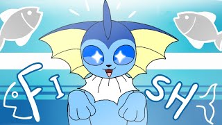 FISH  Animation meme Vaporeon  Flipaclip [upl. by Eardnaed]