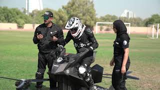 Hoverbike S3 2019 Dubai Police flying lesson [upl. by Ahsenod]