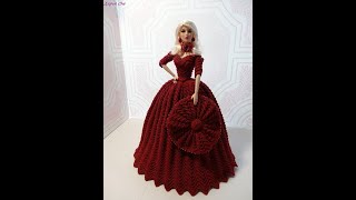 robe crochet pour barbie [upl. by Tarttan354]