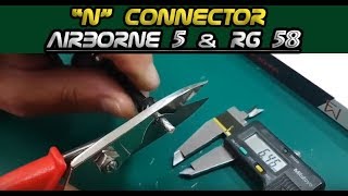 How to install N solder male connector for RG58 [upl. by Dalury]