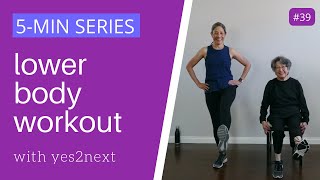 5 MINUTE LOWER BODY WORKOUT  Seniors Beginners [upl. by Eifos62]