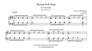 Beethoven  Russian Folk Song  Beautiful Minka Op 107 No 7 [upl. by Tippets]