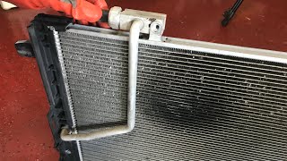 How to Change AC Condenser Coil  Mercedes Benz [upl. by Adnolehs]