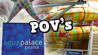 Aquapalace Praha  all water slides  tobogany POV [upl. by Abbotson54]