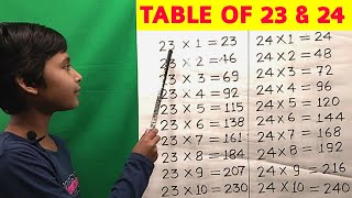 Learn Table of 23 and 24  Table of 23  Table of 24  Maths Tables  RSGauri [upl. by Leggat271]