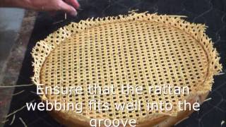 How To Re Cane A Chair Seat In Under 10 Mins [upl. by Sandra]