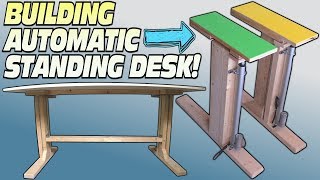 How To BUILD a Standing Desk  Building Convertible Electric Workstation For Easy DIY Stand Up Desks [upl. by Brook]