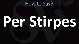 How to Pronounce Per Stirpes CORRECTLY [upl. by Nylirret]