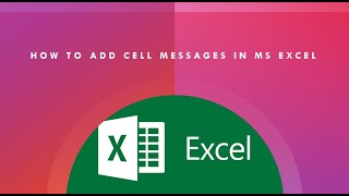 How to Add Mouse Hover Cell Messages in MS Excel [upl. by Rednal370]