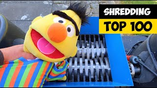 Top 100 Hardest Things vs Shredder  Shredding Tough Toys [upl. by Leummas]