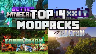 Minecraft Bedrock Edition 121 TOP 4 Modpacks [upl. by Nyrhtakyram]