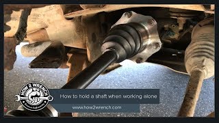 Chevy GMC Truck CV Axle Replacement Tip how to prevent shaft from turning while torquing the bolts [upl. by Nehtanoj143]