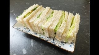 English Afternoon Tea Sandwiches Cucumber amp Dill finger Sandwich Recipe [upl. by Aikcin]