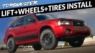 Forester XT OffRoad Build  EP5  New Wheels Tires and a Lift [upl. by Romito]