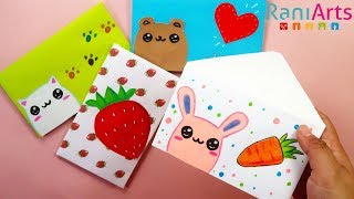 Cómo hacer SOBRES para tus cartas SIN PEGAMENTO Fácil  DIY  Easy ENVELOPES [upl. by Rosella235]