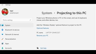 Fix Windows 11 Projecting To This PC Add The quotWireless Displayquot Optional Feature To Project This PC [upl. by Aicital]