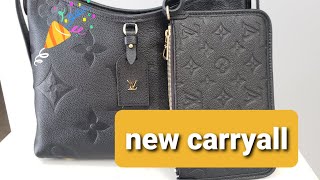 LOUIS VUITTON CARRYALL EMPREINTE  UNBOXING MODELSHOTS [upl. by Nairahcaz]