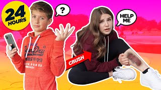 Ignoring My CRUSH For 24 HOURS CHALLENGE FUNNY PRANK  Walker Bryant Piper Rockelle [upl. by Catto544]